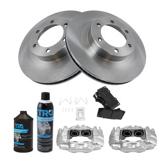 TRQ® - Front Disc Brake Kit with Semi-Metallic Pads and Calipers