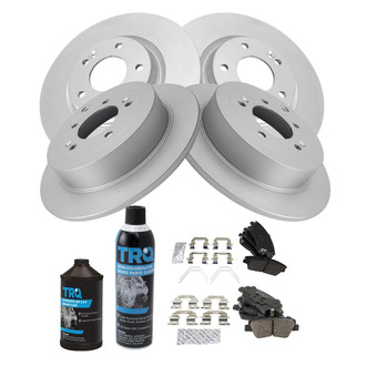 TRQ® - Front and Rear Disc Brake Kit with Ceramic Pads