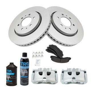 TRQ® - Front Disc Brake Kit with Semi-Metallic Pads and Calipers