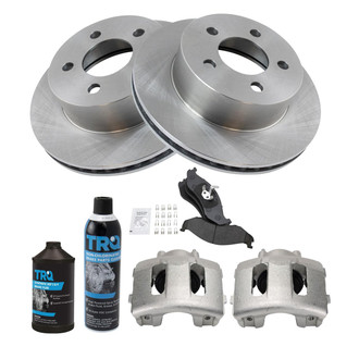TRQ® - Front Disc Brake Kit with Semi-Metallic Pads and Calipers
