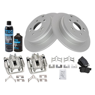 TRQ® - Rear Disc Brake Kit with Semi-Metallic Pads and Calipers