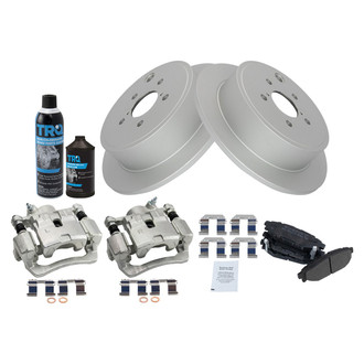 TRQ® - Rear Disc Brake Kit with Semi-Metallic Pads and Calipers
