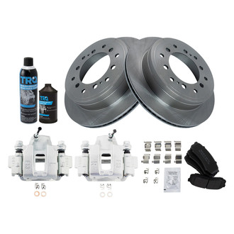 TRQ® - Rear Disc Brake Kit with Semi-Metallic Pads and Calipers