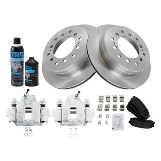TRQ® - Rear Disc Brake Kit with Semi-Metallic Pads and Calipers