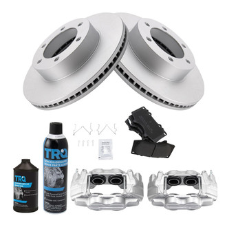 TRQ® - Front Disc Brake Kit with Semi-Metallic Pads and Calipers