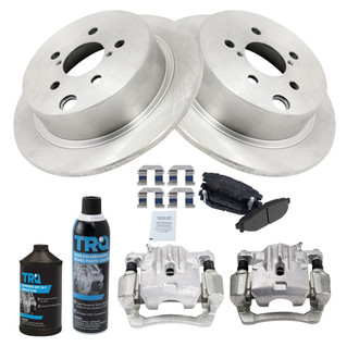 TRQ® - Rear Disc Brake Kit with Semi-Metallic Pads and Calipers