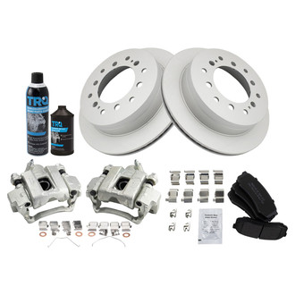 TRQ® - Rear Disc Brake Kit with Semi-Metallic Pads and Calipers