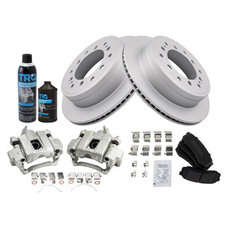 TRQ® - Rear Disc Brake Kit with Semi-Metallic Pads and Calipers