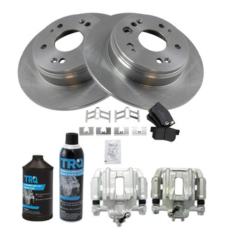 TRQ® - Rear Disc Brake Kit with Semi-Metallic Pads