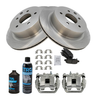 TRQ® - Rear Disc Brake Kit with Semi-Metallic Pads and Calipers