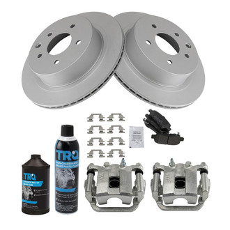 TRQ® - Rear Disc Brake Kit with Semi-Metallic Pads and Calipers