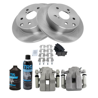TRQ® - Rear Disc Brake Kit with Semi-Metallic Pads and Calipers