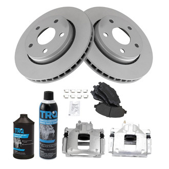 TRQ® - Front Disc Brake Kit with Semi-Metallic Pads and Calipers
