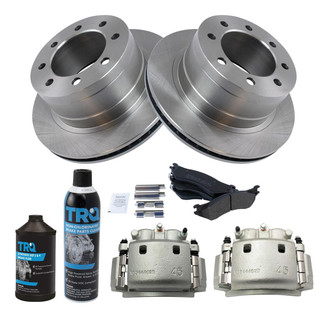 TRQ® - Rear Disc Brake Kit with Semi-Metallic Pads and Calipers