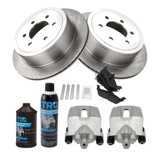 TRQ® - Rear Disc Brake Kit with Semi-Metallic Pads and Calipers