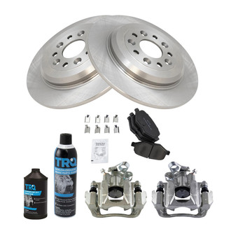 TRQ® - Rear Disc Brake Kit with Semi-Metallic Pads and Calipers