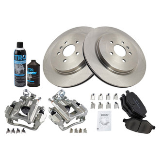 TRQ® - Rear Disc Brake Kit with Semi-Metallic Pads and Calipers