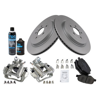 TRQ® - Rear Disc Brake Kit with Semi-Metallic Pads and Calipers