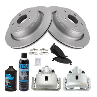 TRQ® - Rear Disc Brake Kit with Semi-Metallic Pads and Calipers