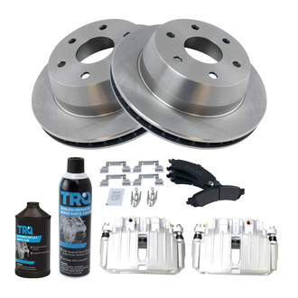 TRQ® - Rear Disc Brake Kit with Semi-Metallic Pads and Calipers
