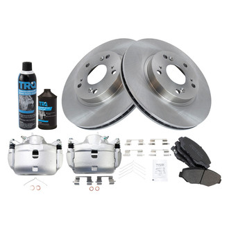 TRQ® - Front Disc Brake Kit with Semi-Metallic Pads and Calipers