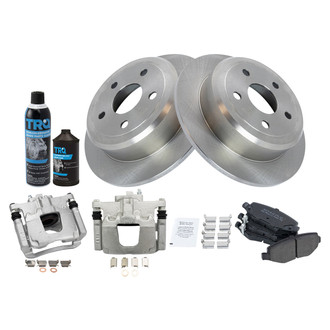 TRQ® - Rear Disc Brake Kit with Semi-Metallic Pads and Calipers
