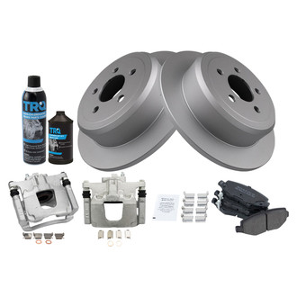 TRQ® - Rear Disc Brake Kit with Semi-Metallic Pads and Calipers