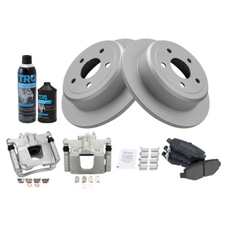 TRQ® - Rear Disc Brake Kit with Semi-Metallic Pads and Calipers
