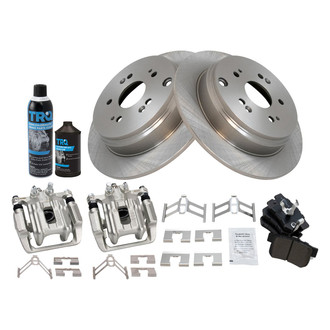 TRQ® - Rear Disc Brake Kit with Semi-Metallic Pads and Calipers