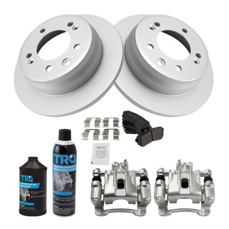 TRQ® - Rear Disc Brake Kit with Semi-Metallic Pads and Calipers