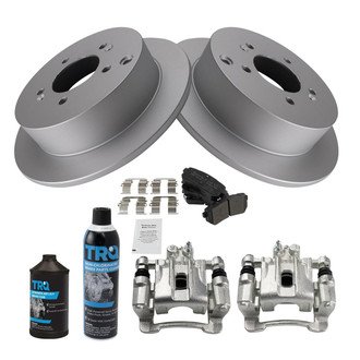 TRQ® - Rear Disc Brake Kit with Semi-Metallic Pads and Calipers