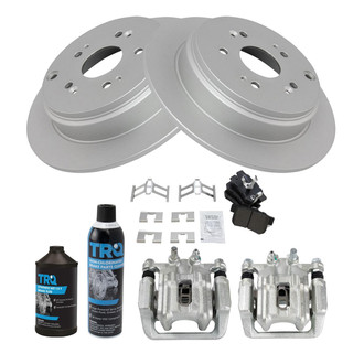 TRQ® - Rear Disc Brake Kit with Semi-Metallic Pads and Calipers