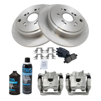 TRQ® - Rear Disc Brake Kit with Semi-Metallic Pads and Calipers