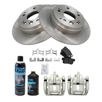 TRQ® - Rear Disc Brake Kit with Semi-Metallic Pads and Calipers