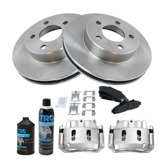 TRQ® - Front Disc Brake Kit with Semi-Metallic Pads and Calipers