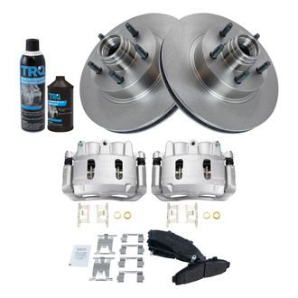 TRQ® - Front Disc Brake Kit with Semi-Metallic Pads and Calipers