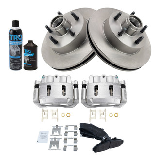 TRQ® - Front Disc Brake Kit with Semi-Metallic Pads and Calipers