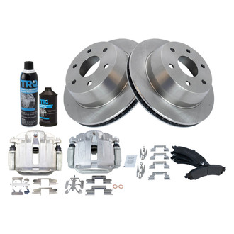 TRQ® - Rear Disc Brake Kit with Semi-Metallic Pads and Calipers