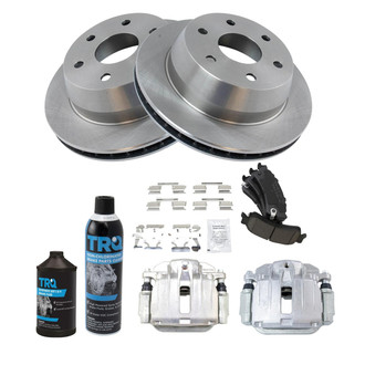 TRQ® - Rear Disc Brake Kit with Ceramic Pads and Calipers