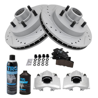 TRQ® - Performance Ceramic Front Brake Kit with Calipers