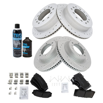 TRQ® - Performance Semi-Metallic Front and Rear Brake Kit
