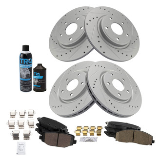TRQ® - Performance Ceramic Front and Rear Brake Kit