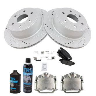 TRQ® - Performance Ceramic Rear Brake Kit with Calipers