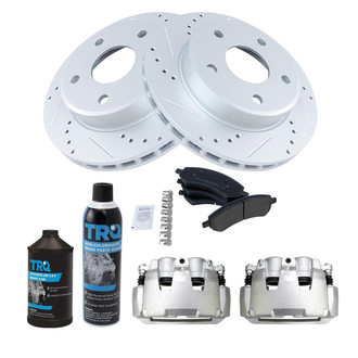 TRQ® - Performance Semi-Metallic Front Brake Kit with Calipers