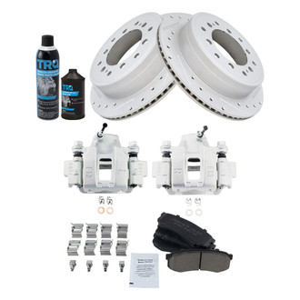 TRQ® - Performance Ceramic Rear Brake Kit with Calipers