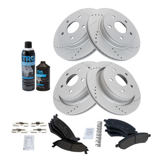 TRQ® - Performance Semi-Metallic Front and Rear Brake Kit
