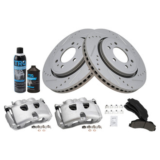 TRQ® - Performance Ceramic Front Brake Kit with Calipers