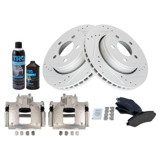 TRQ® - Performance Ceramic Front Brake Kit with Calipers