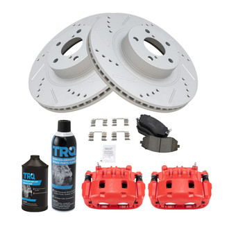 TRQ® - Performance Ceramic Front Brake Kit with Calipers