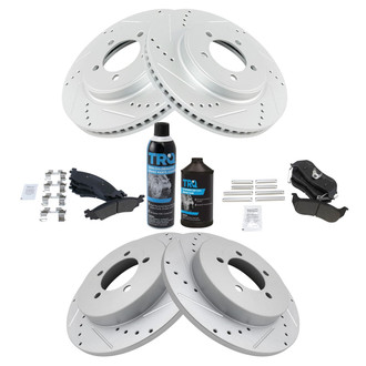 TRQ® - Performance Semi-Metallic Front and Rear Brake Kit